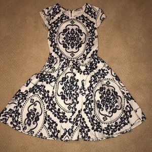 Lulu’s Royal Luxe Ivory Print Dress